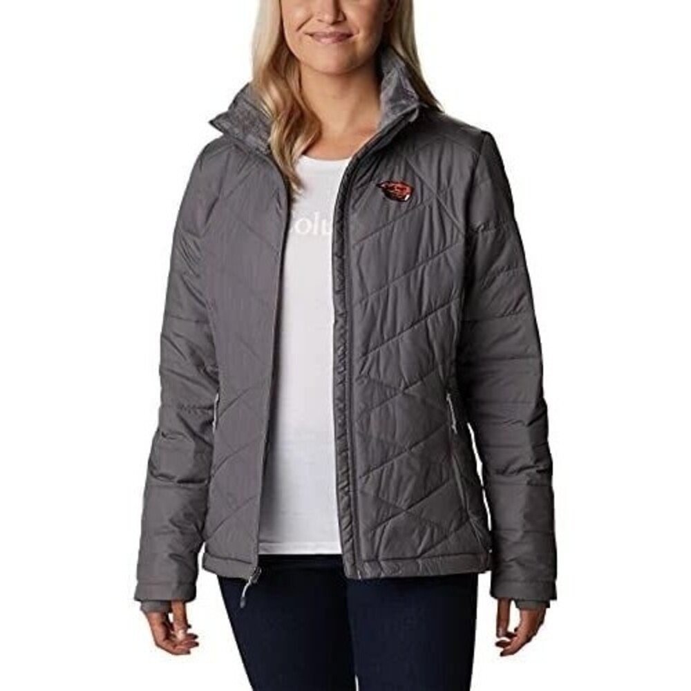 Columbia Oregon State Univesity OSU Beavers Heavenly Puffer Omni- HEAT Jacket S